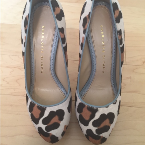Charlotte Olympia Calf Hair Leopard Heel - Picture 3 of 8